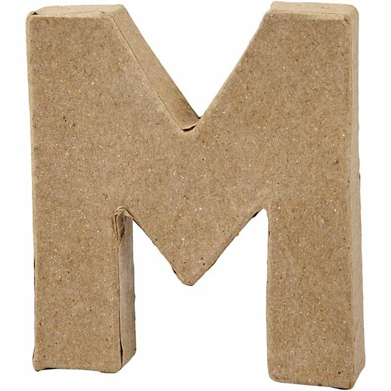 Letter, M, H: 10 cm, B: 9 cm, dikte 1,7 cm, 1 stuk [HOB-26651]
