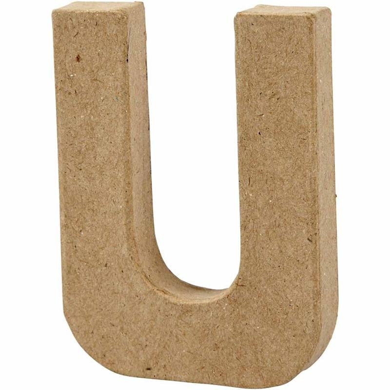 Letter, U, H: 10 cm, B: 8 cm, dikte 1,7 cm, 1 stuk [HOB-26659]