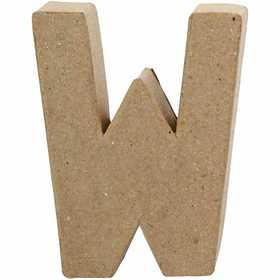 Letter, W, H: 10 cm, B: 8,3 cm, dikte 1,7 cm, 1 stuk [HOB-26661]