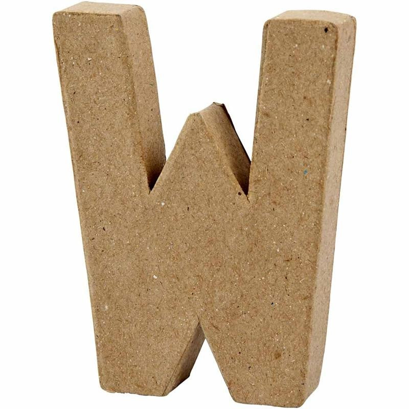 Letter, W, H: 10 cm, B: 8,3 cm, dikte 1,7 cm, 1 stuk [HOB-26661]