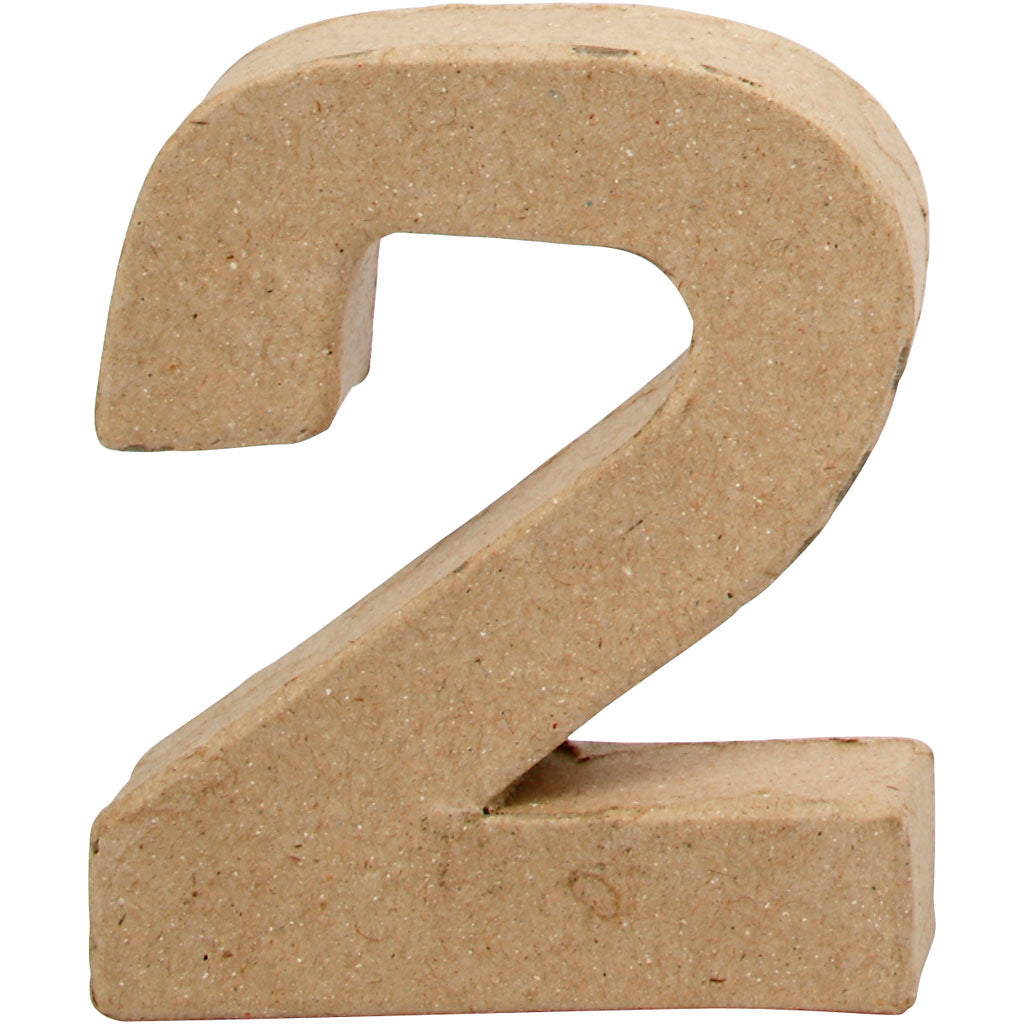 Number, 2, H: 10 cm, W: 8,3 cm, thickness 1,7 cm
