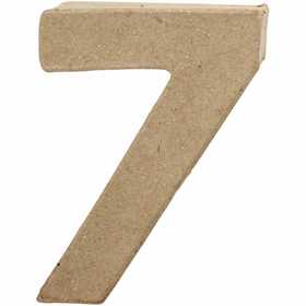 Cijfer, 7, H: 10 cm, B: 7,4 cm, dikte 1,7 cm, 1 stuk [HOB-26674]