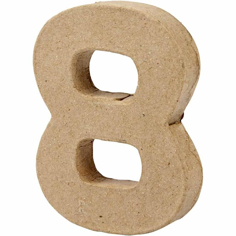 Cijfer, 8, H: 10 cm, B: 7,6 cm, dikte 1,7 cm, 1 stuk [HOB-26675]