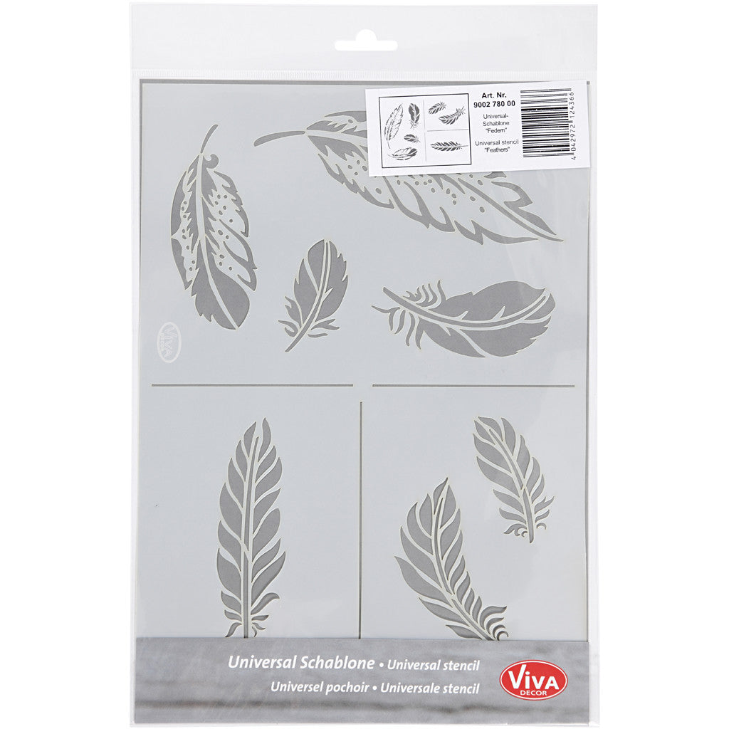 Flexibel sjabloon, veren, A4, vel 210x297 mm, 1 stuk [HOB-26978]