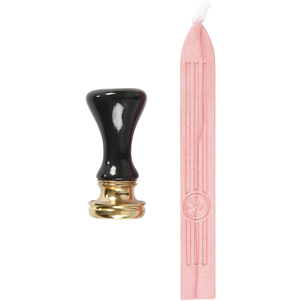 Zegel set, d 17 mm, lichtrood, 1 set [HOB-270286]