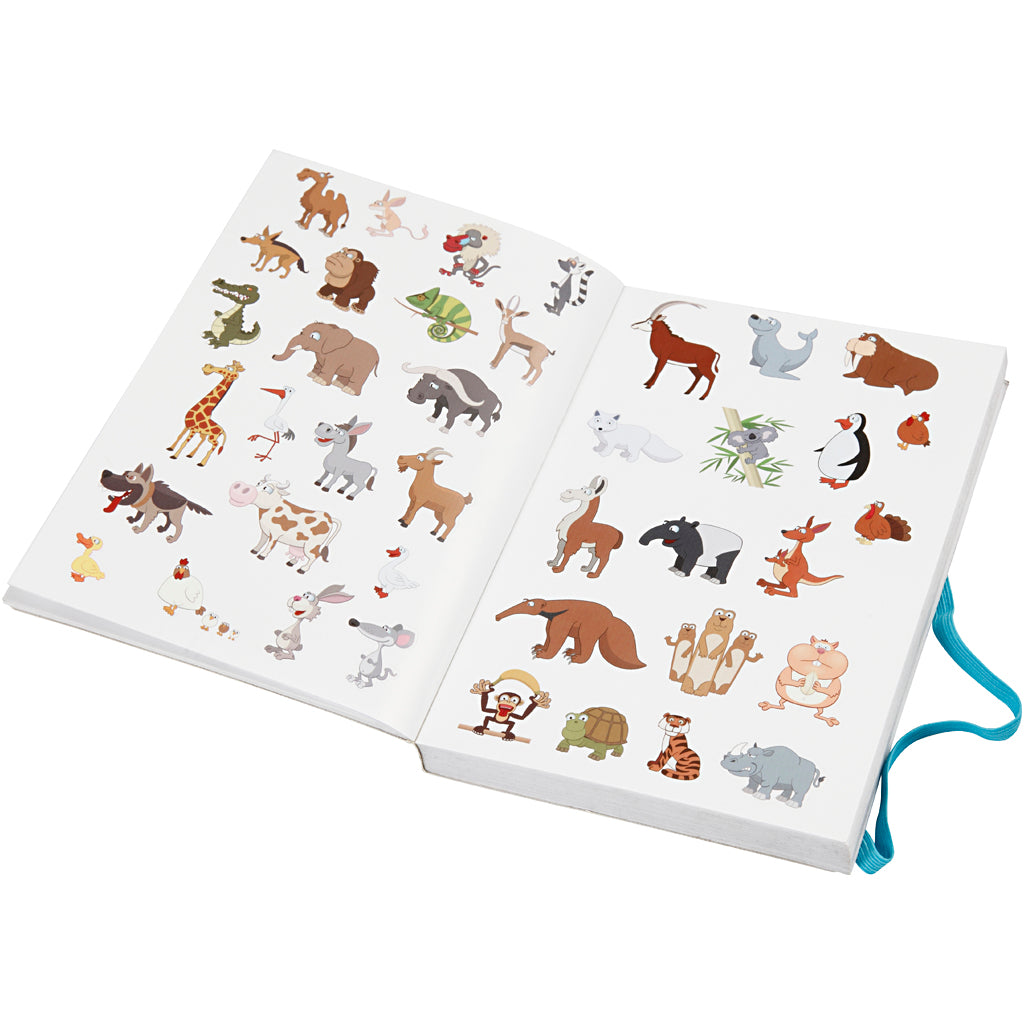 Stickerboek, afm 11,5x17 cm, dikte 1,5 cm, 1stuk, 80 pagina's [HOB27070]