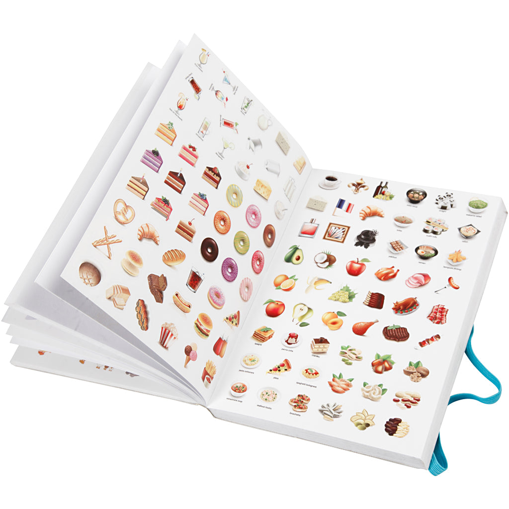 Stickerboek, afm 11,5x17 cm, dikte 1,5 cm, 1stuk, 80 pagina's [HOB27070]