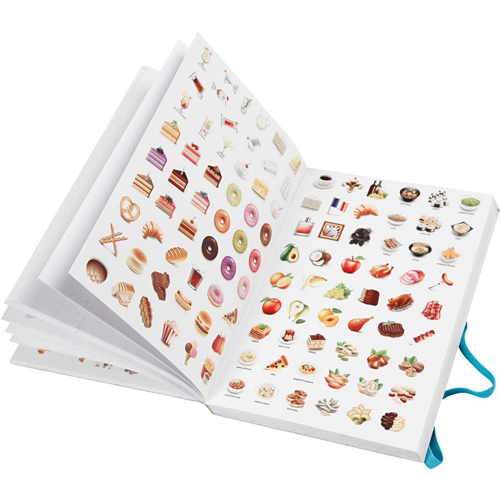 Stickerboek, afm 11,5x17 cm, dikte 1,5 cm, 1stuk, 80 pagina's [HOB27070]