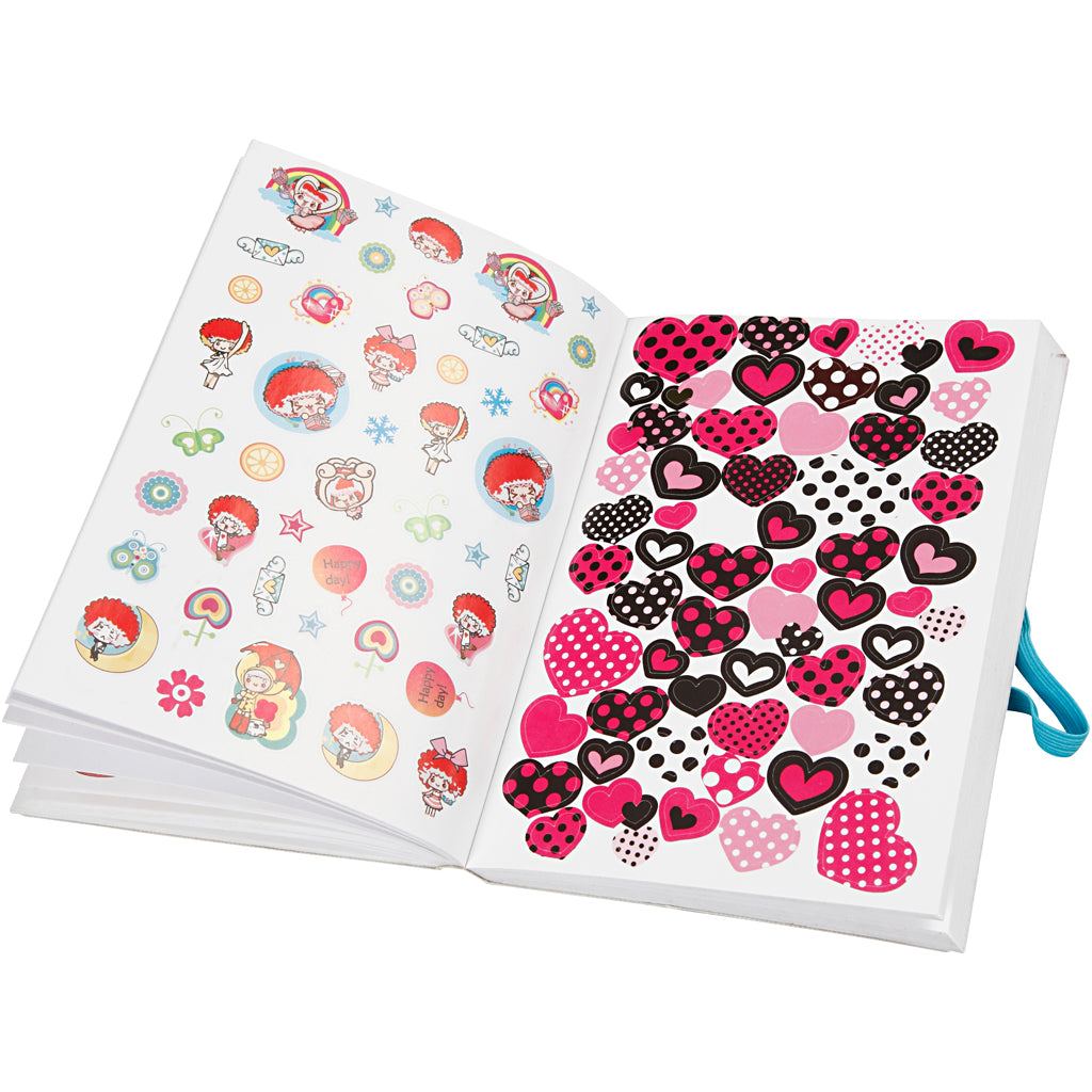 Stickerboek, afm 11,5x17 cm, dikte 1,5 cm, 1stuk, 80 pagina's [HOB27070]