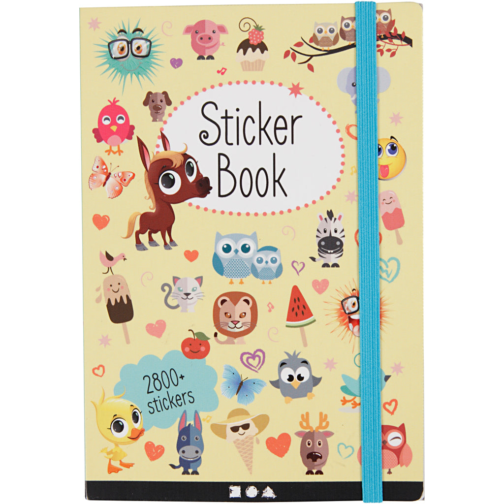 Stickerboek, afm 11,5x17 cm, dikte 1,5 cm, 1stuk, 80 pagina's [HOB27070]