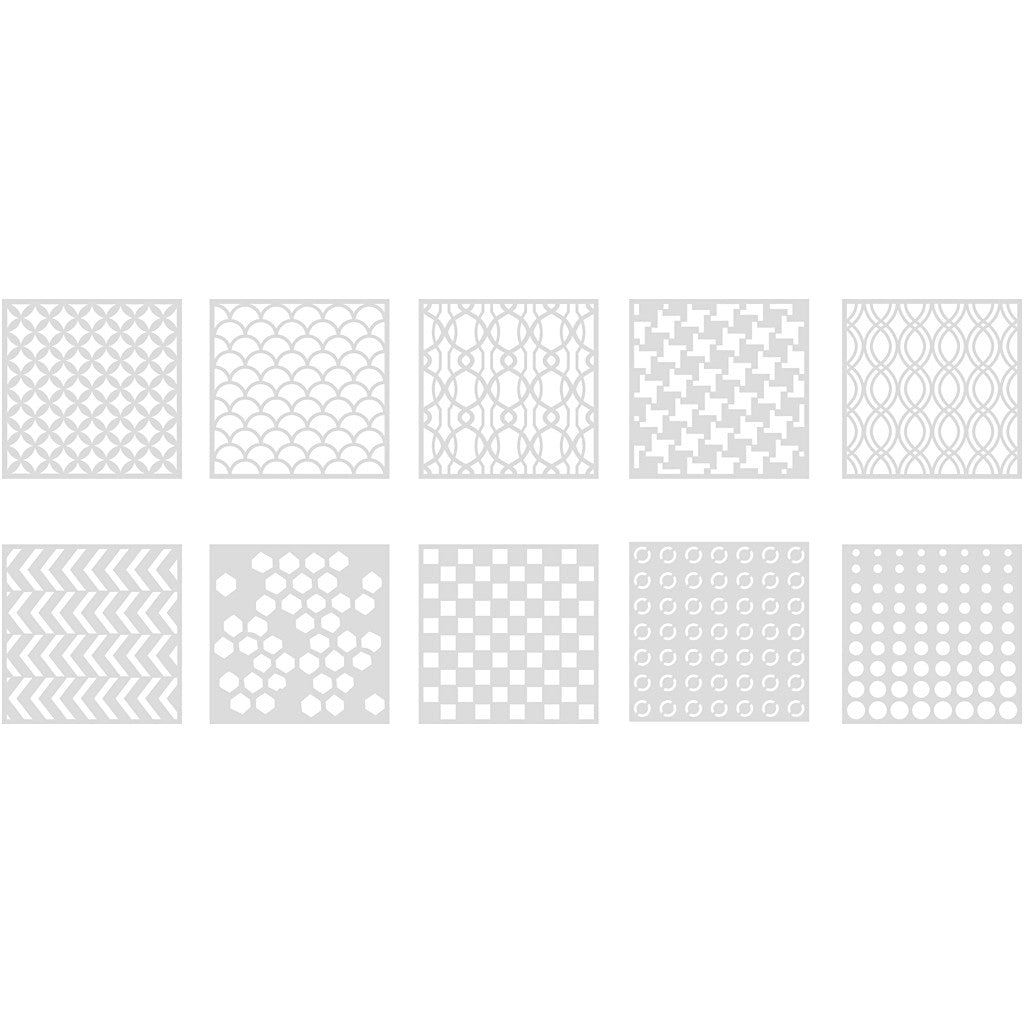 Sjabloon, afm 15x15 cm, dikte 0,31 mm, 10 vel/ 1 doos [HOB-27090]