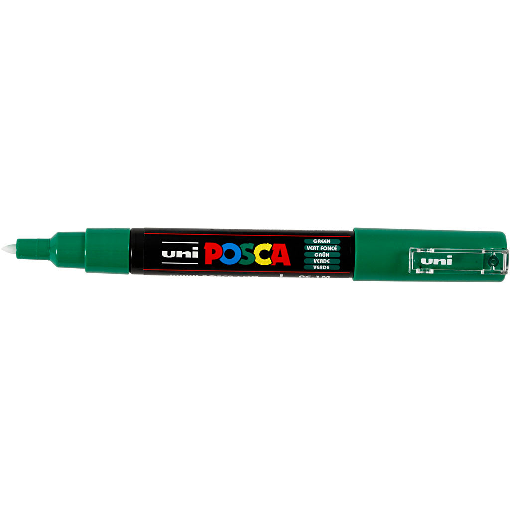 Posca Marker, afm PC-1M, lijndikte 0,7 mm, extra-fijn, groen, 1 stuk [HOB-273036]