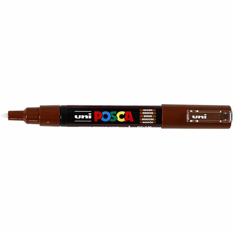Posca Marker, afm PC-1M, lijndikte 0,7 mm, extra-fijn, bruin, 1 stuk [HOB-273045]