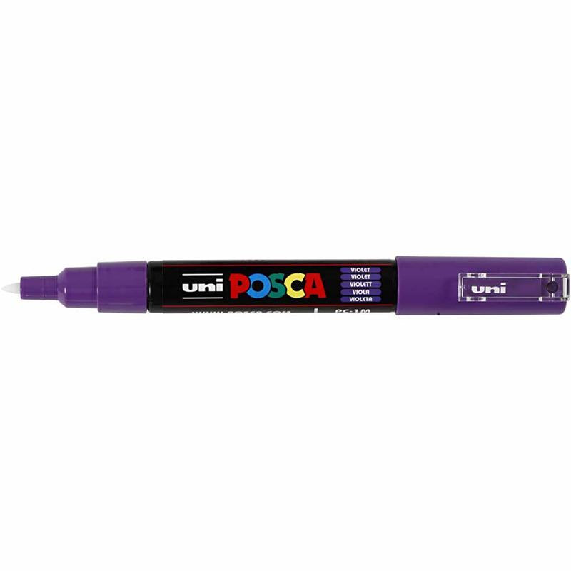 Posca Marker, afm PC-1M, lijndikte 0,7 mm, extra-fijn, violet, 1 stuk [HOB-273055]