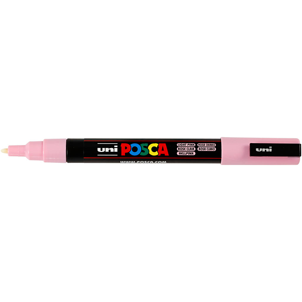 Posca Marker, afm PC-3M, lijndikte 0,9-1,3 mm, fijn, lichtroze, 1 stuk [HOB-274029]