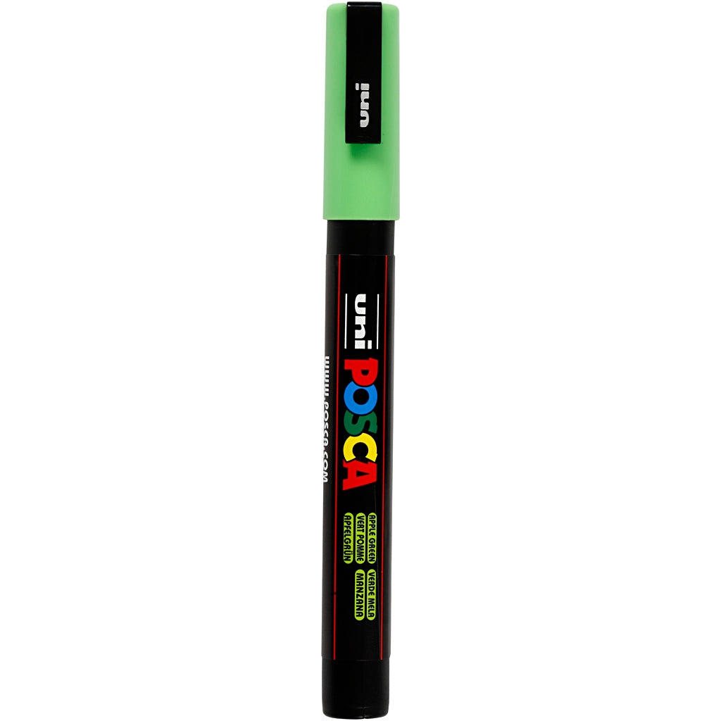 Posca Marker, no. PC-3M, line 0,9-1,3 mm, fine, apple green