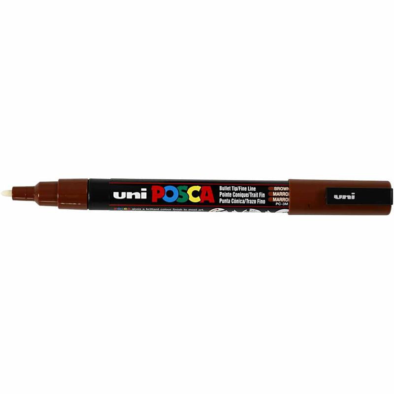 Posca Marker, afm PC-3M, lijndikte 0,9-1,3 mm, fijn, bruin, 1 stuk [HOB-274045]