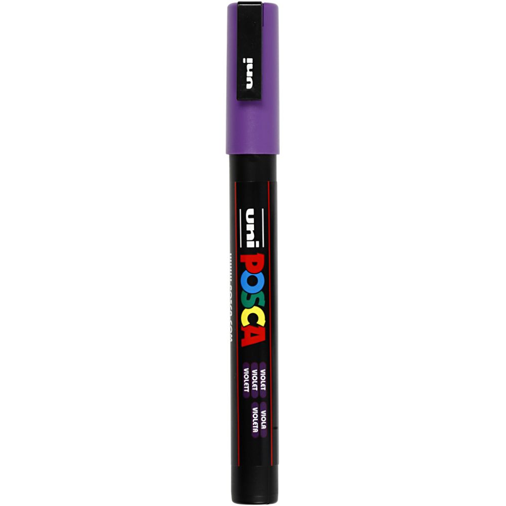 Posca Marker, afm PC-3M, lijndikte 0,9-1,3 mm, fijn, violet, 1 stuk [HOB-274055]
