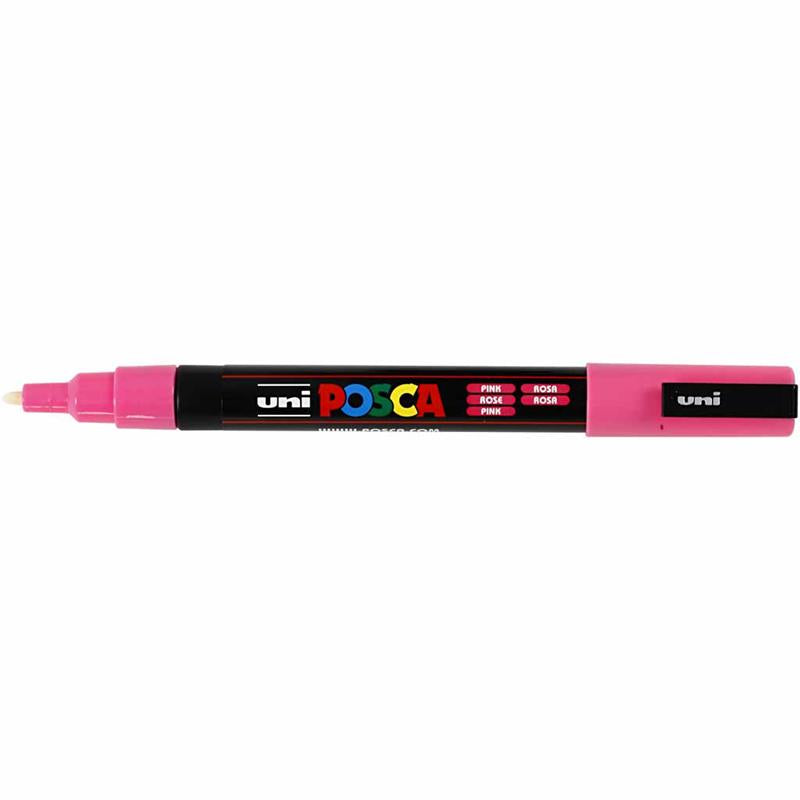 Posca Marker, afm PC-3M, lijndikte 0,9-1,3 mm, fijn, roze, 1 stuk [HOB-274056]