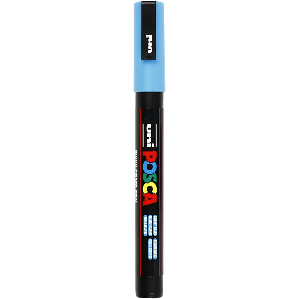 Posca Marker, afm PC-3M, lijndikte 0,9-1,3 mm, fijn, lichtblauw, 1 stuk [HOB-274057]