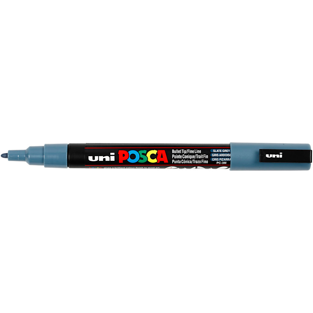 Posca Marker, afm PC-3M, lijndikte 0,9-1,3 mm, fijn, slate grey, 1 stuk [HOB-274096]