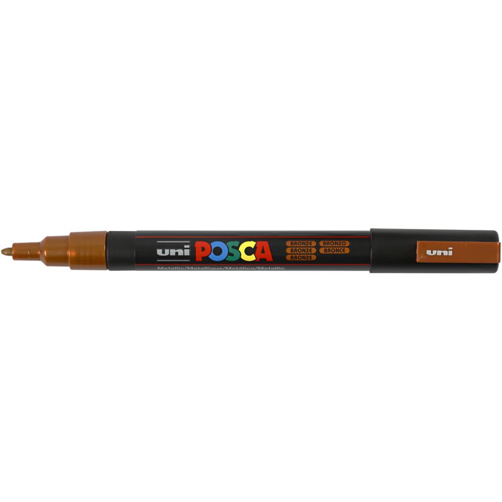 Posca Marker, afm PC-3M, lijndikte 0,9-1,3 mm, fijn, brons, 1 stuk [HOB-274820]