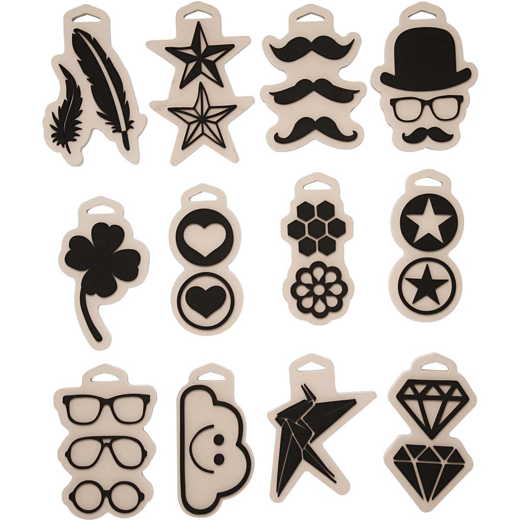 Foam stempel, afm 12x18 cm, dikte 15 mm, 12 stuk/ 1 doos [HOB-27570]