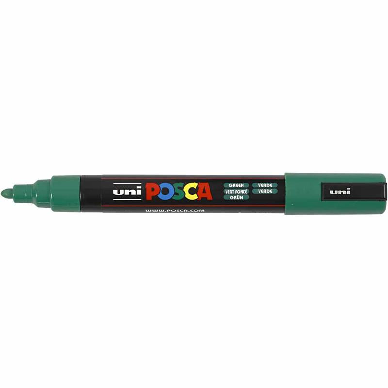 Posca Marker, afm PC-5M, lijndikte 2,5 mm, medium, groen, 1 stuk [HOB-276036]