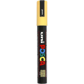 Posca Marker, afm PC-5M, lijndikte 2,5 mm, medium, straw yellow, 1 stuk [HOB-276038]