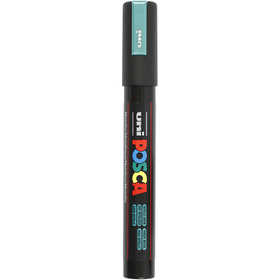 Posca Marker, afm PC-5M, lijndikte 2,5 mm, medium, groen metallic, 1 stuk [HOB-276870]