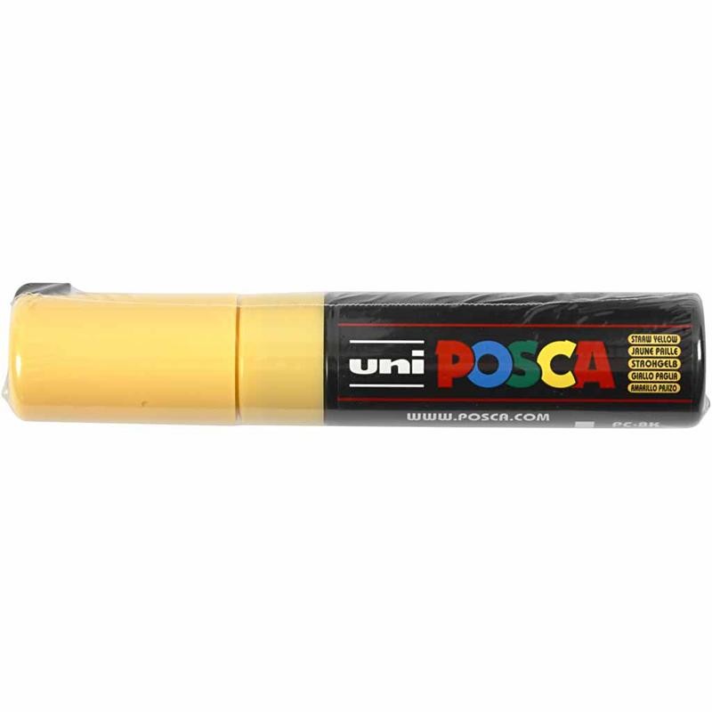 Posca Marker, afm PC-8K, lijndikte 8 mm, breed, straw yellow, 1 stuk [HOB-278038]