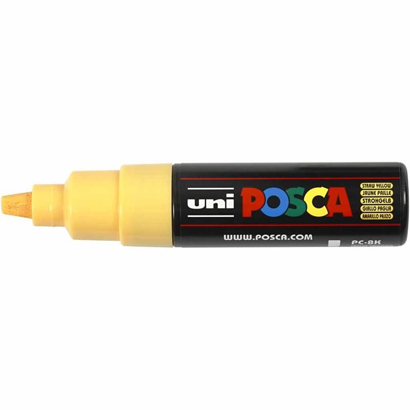 Posca Marker, afm PC-8K, lijndikte 8 mm, breed, straw yellow, 1 stuk [HOB-278038]
