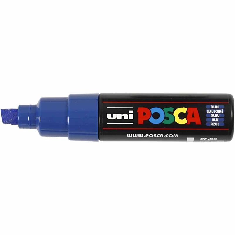 Posca Marker, afm PC-8K, lijndikte 8 mm, breed, blauw, 1 stuk [HOB-278041]