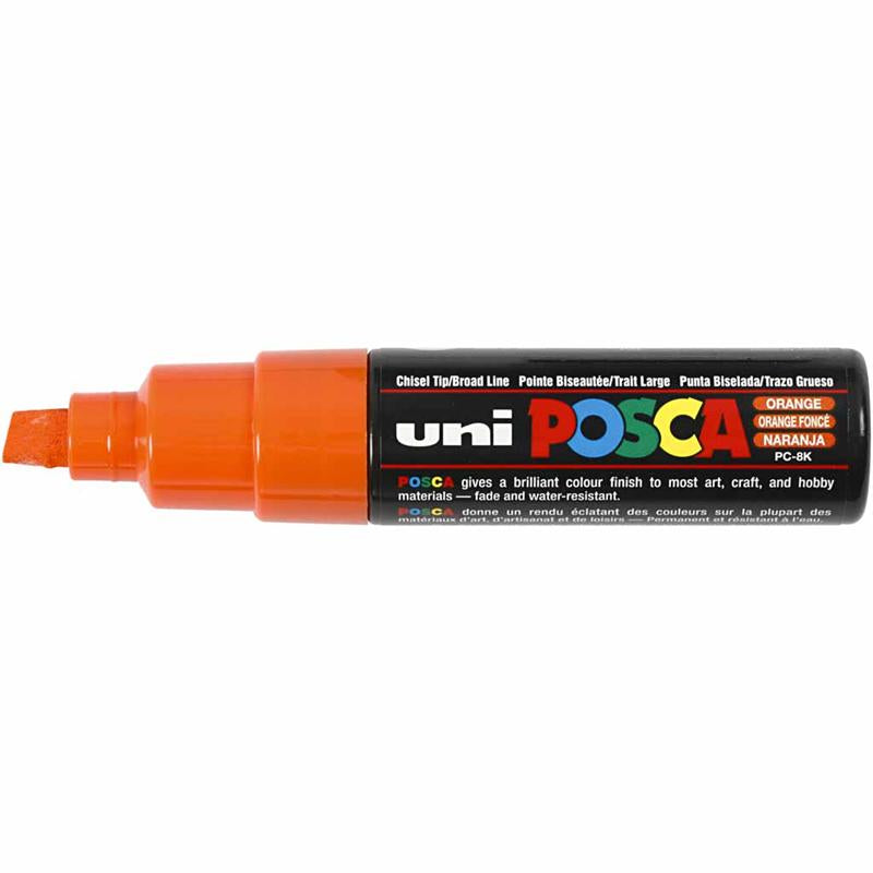 Posca Marker, afm PC-8K, lijndikte 8 mm, breed, oranje, 1 stuk [HOB-278054]