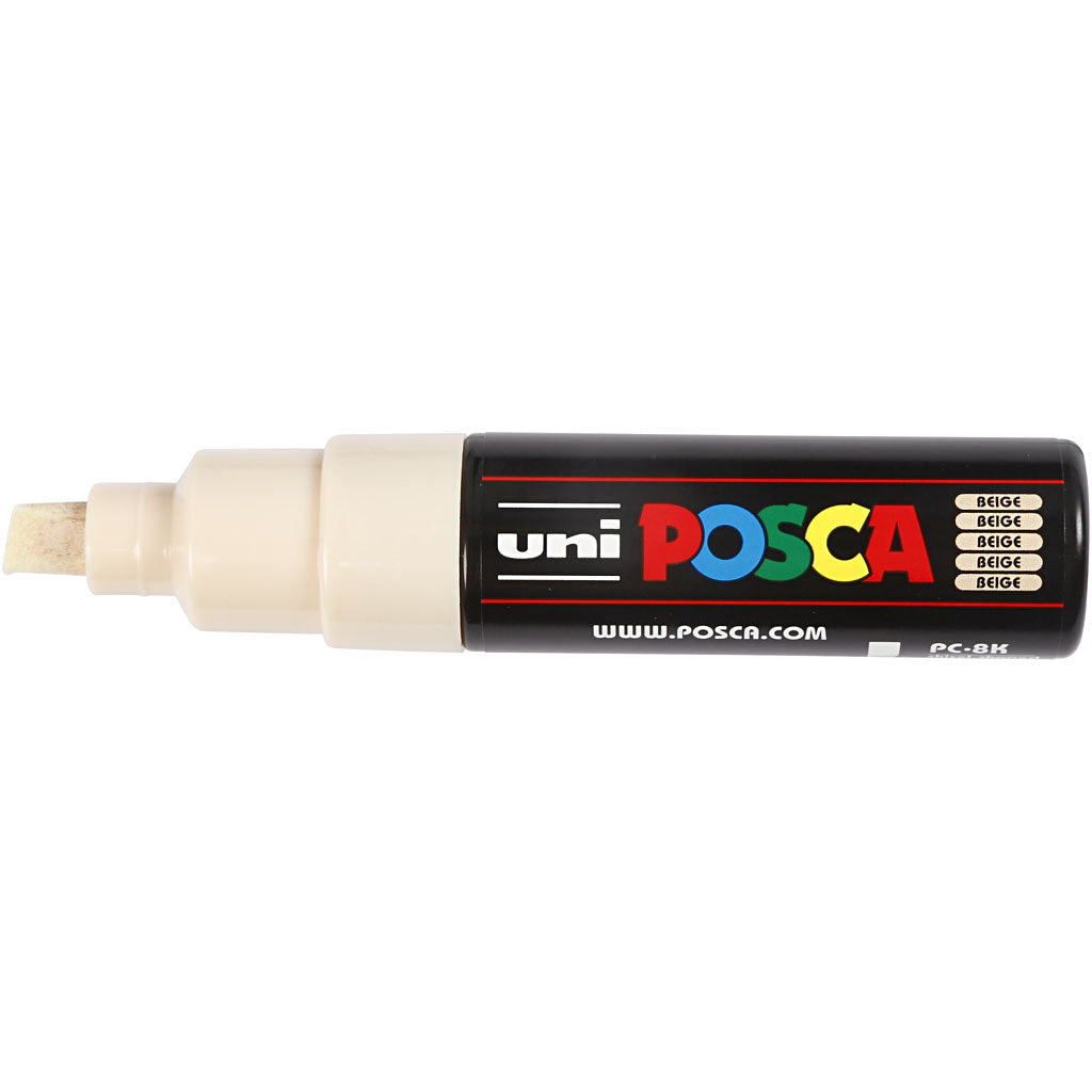 Posca Marker, afm PC-8K, lijndikte 8 mm, breed, beige, 1 stuk [HOB-278088]