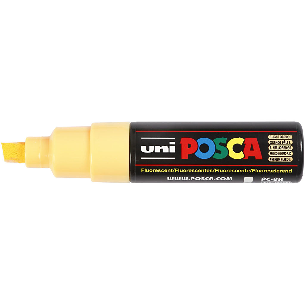 Posca Marker, afm PC-8K, lijndikte 8 mm, breed, fluo light orange, 1 stuk [HOB-278730]
