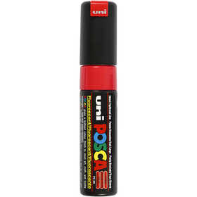 Posca Marker, afm PC-8K, lijndikte 8 mm, breed, fluo red, 1 stuk [HOB-278740]