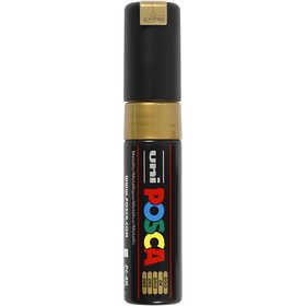 Posca Marker, afm PC-8K, lijndikte 8 mm, breed, goud, 1 stuk [HOB-278810]