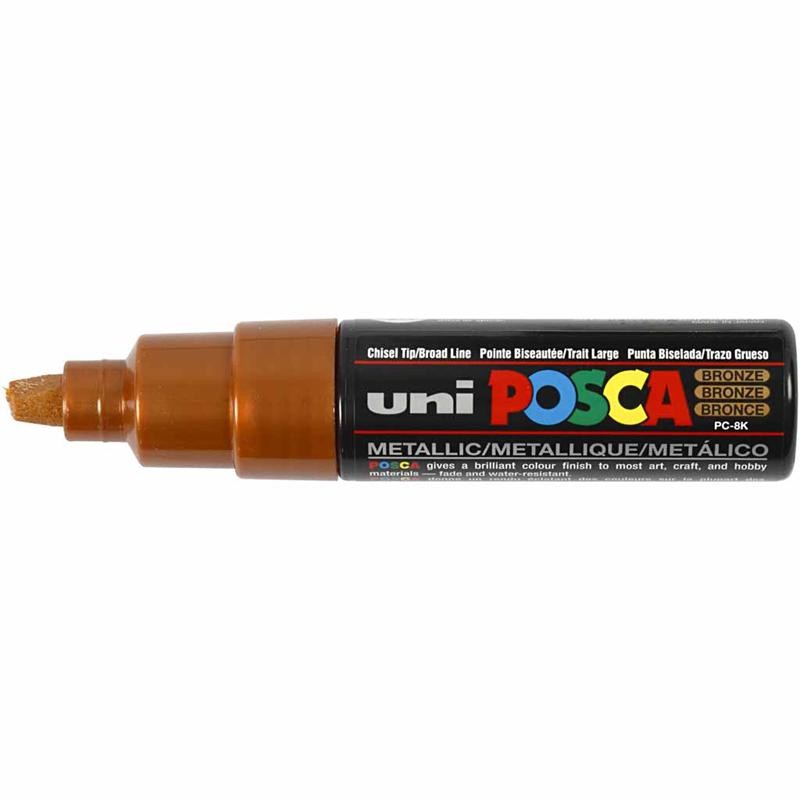 Posca Marker, afm PC-8K, lijndikte 8 mm, breed, brons, 1 stuk [HOB-278820]
