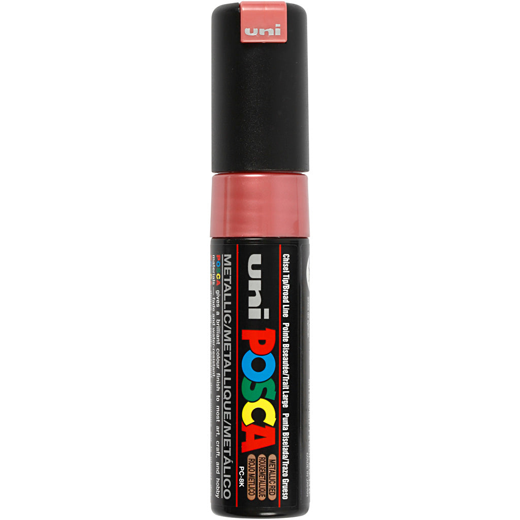 Posca Marker, no. PC-8K, line 8 mm, broad, metallic red