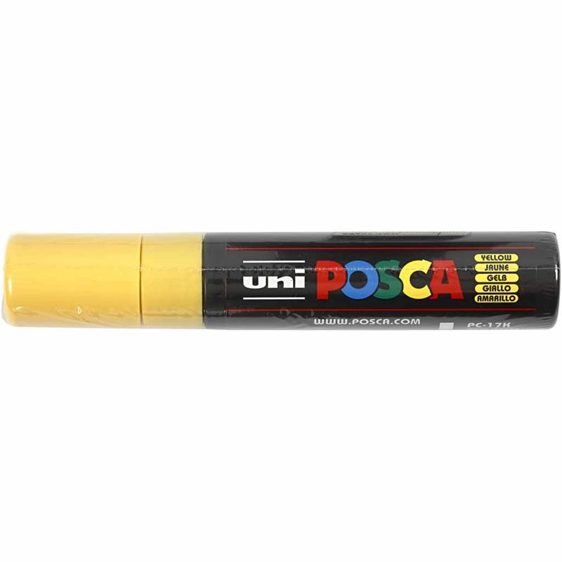 Posca Marker, afm PC-17K, lijndikte 15 mm, extra breed, geel, 1 stuk [HOB-279044]