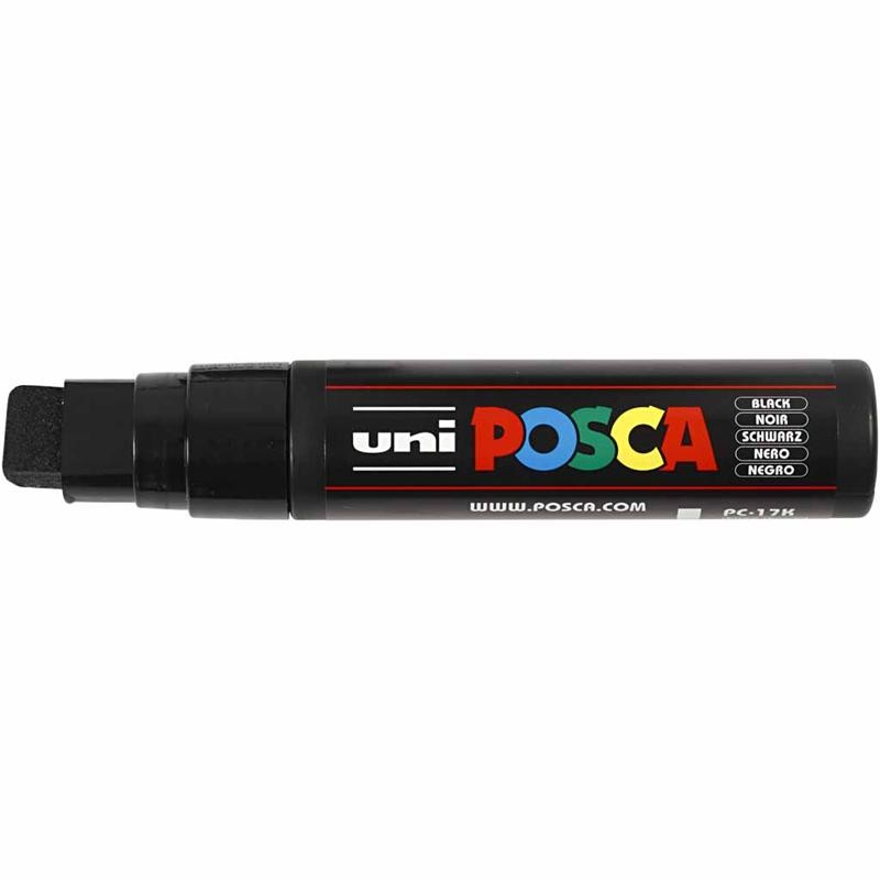 Posca Marker, afm PC-17K, lijndikte 15 mm, extra breed, zwart, 1 stuk [HOB-279046]