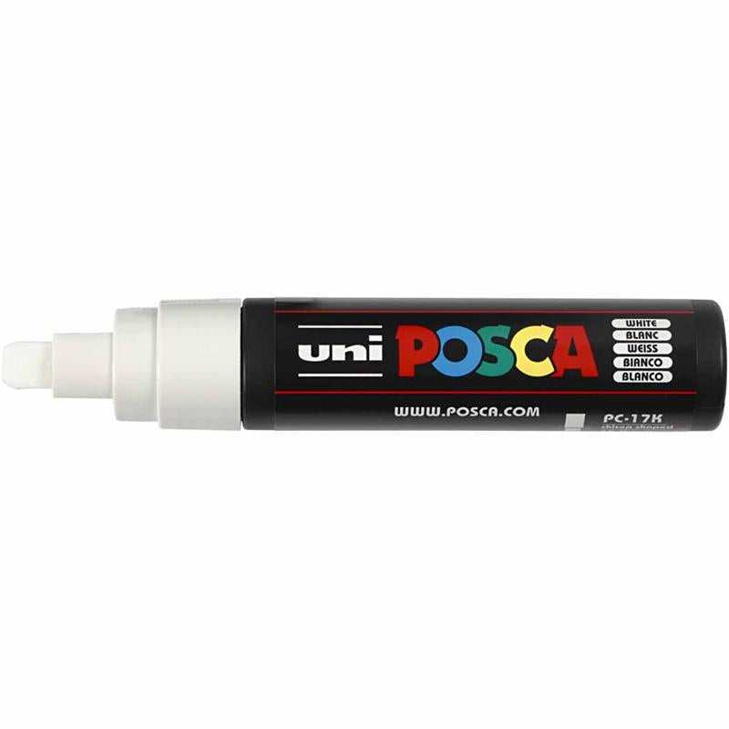 Posca Marker, afm PC-17K, lijndikte 15 mm, extra breed, wit, 1 stuk [HOB-279052]