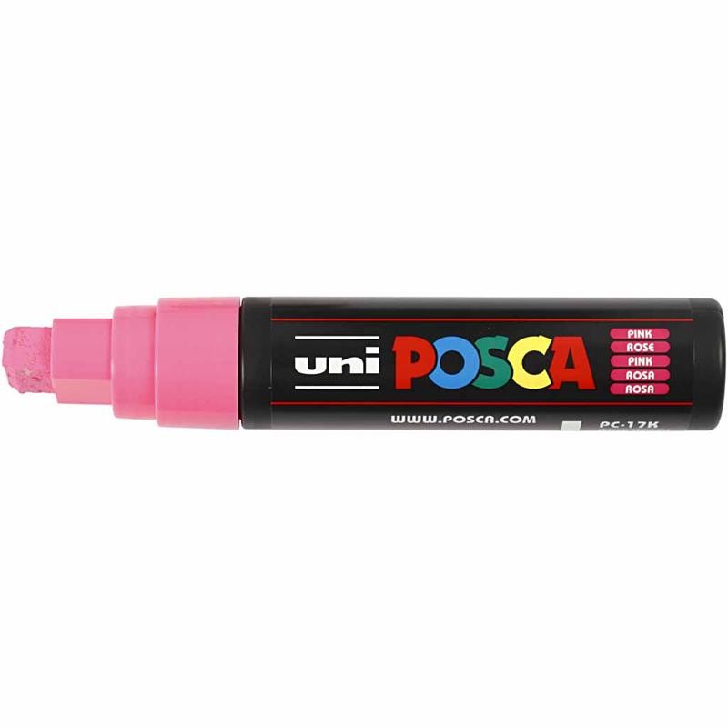 Posca Marker, afm PC-17K, lijndikte 15 mm, extra breed, roze, 1 stuk [HOB-279056]