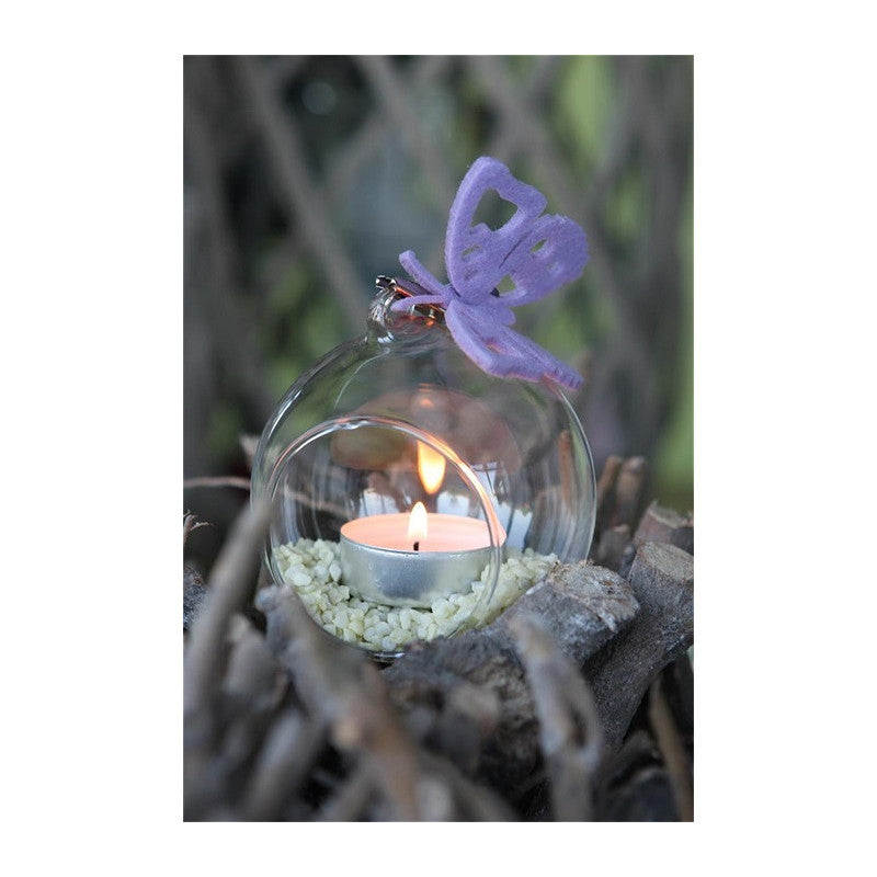 Glazen bol voor theelichtje Ø12cm x 12,5cm (4 stuks) [IFS-28052]