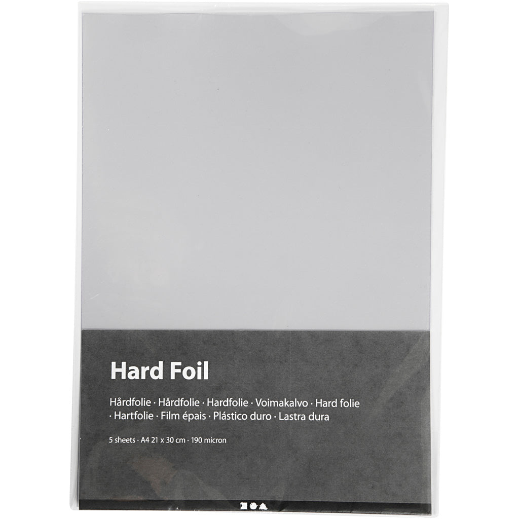Hard folie, A4, vel 210x297 mm, dikte 190 my, 5 vel/ 1 doos [HOB-282101]