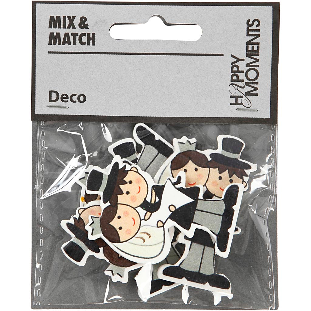 Bruidspaar, H: 50 mm, 4 stuk/ 1 doos [HOB-282110]