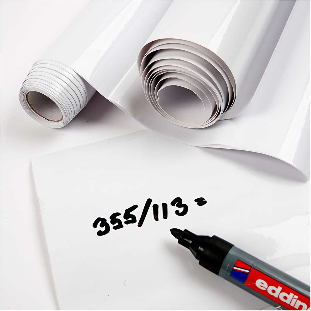 Whiteboard Folie, B: 45 cm, wit, 2 m/ 1 rol [HOB-28262]