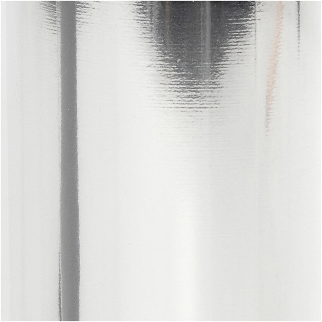 Deco folie, B: 15,5 cm, dikte 0,02 mm, zilver, 50 cm/ 1 rol [HOB-283560]