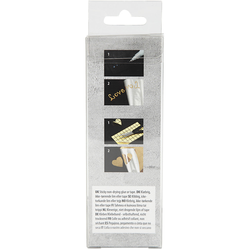 Deco folie, B: 15,5 cm, dikte 0,02 mm, zilver, 50 cm/ 1 rol [HOB-283560]